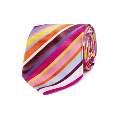 Thomas Nash Pink striped regular tie